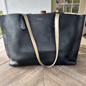 Tory Burch Black/Gold Perry Reversible Tote